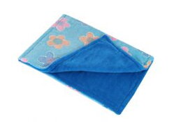 Cestovní deka peršan 50 x 75 cm modrá s kytičkami